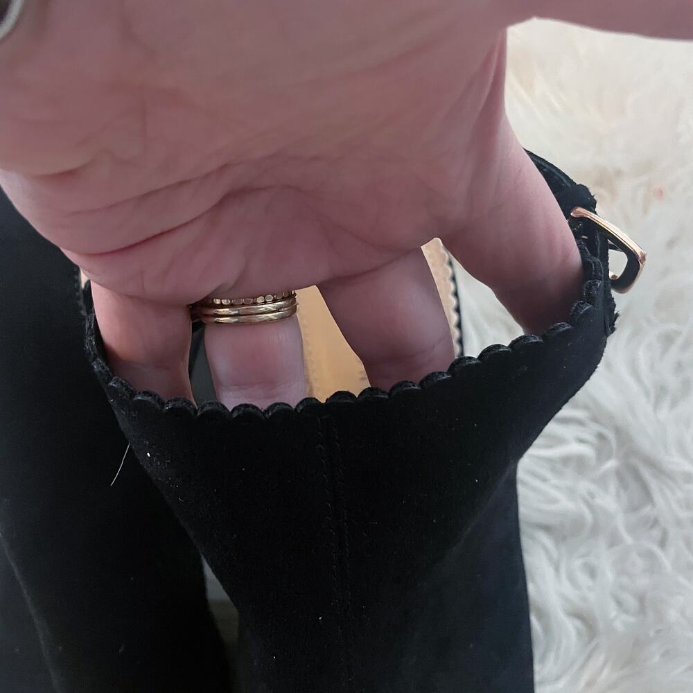 LC Lauren Conrad Sunstone Black Sling Back Heeled Booties Women's Size 9.5 - Picture 8 of 13